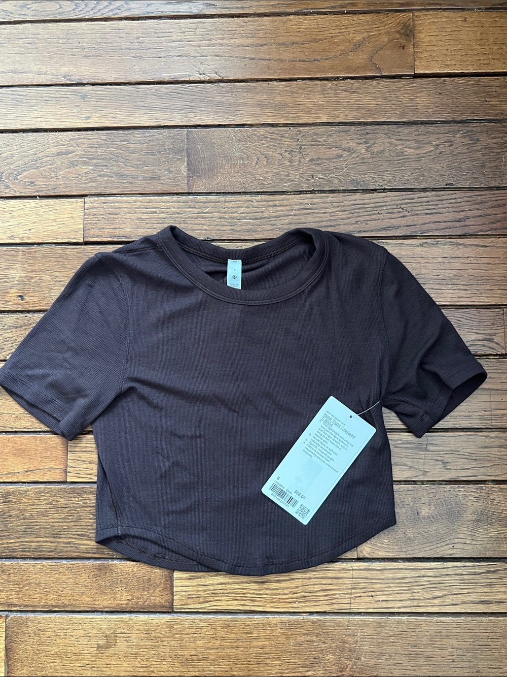 Lululemon Espresso Brown Hold Tight Short Sleeve T-Shirt Size 6 NWT